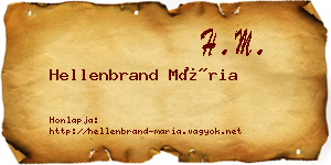 Hellenbrand Mária névjegykártya